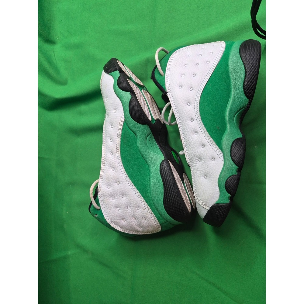 Jordan | Air Jordan 13 Retro PS "Lucky Green" White Sneakers | Size 3Y - Picture 4 of 6
